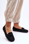 Women's Suede Loafers Black Clorie