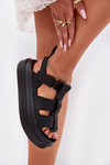 Ladies Platform Sandals Black Nitavelia