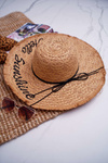 Braided Hat BRUNO ROSSI Hello Sunshine Camel