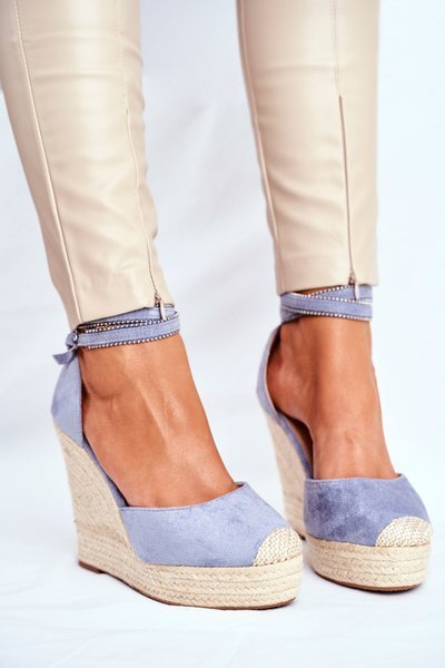 Women's Sandals On Anchor Linen Blue Canterola