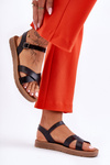 Women's Classic Leather Sandals Black Talisma