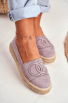 Women's Espadrilles Thick Sole Linen Grey Febi