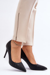 Black Glitter Decorated High Heels Klonisa