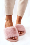 Rubber Moulded Slippers With Eco Fur Pink Emmie