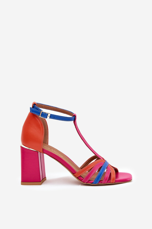 Leather Heeled Sandals Laura Messi 2879 Multicolor