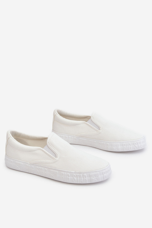 Tenisówki Damskie Slip-On Białe Big Star LL274389 