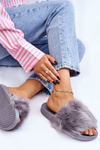 Slippers With Fur Rubber Grey Allyson