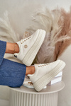 Damskie Buty Sportowe Sneakersy Masywna Podeszwa Beżowe Ardiela