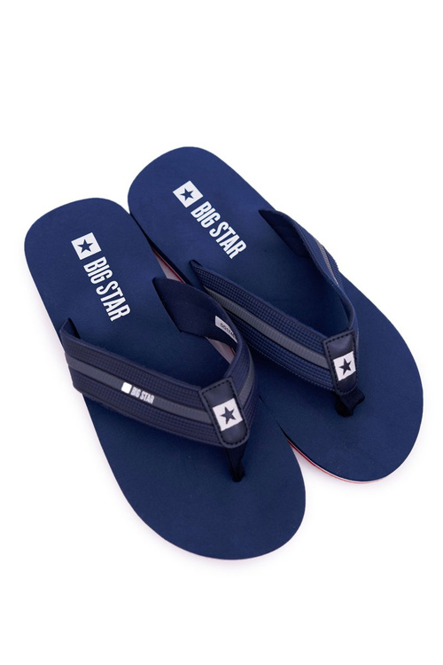 Men's Flip Flops Big Star Flip Flops Navy Blue DD174661