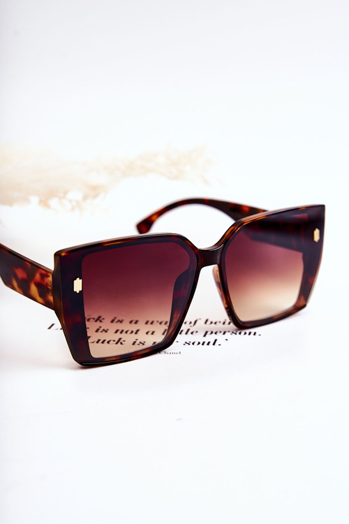 Square Sunglasses Marbled V110021 Brown