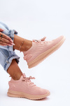 Women's Slip-On Fabric Sports Shoes Pink Zauna