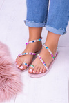 Pink Elegant Slip-on Women's Gennaro Studded Sandals