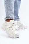 Sneakersy Damskie Masywna Podeszwa Białe Ellerai LA275P