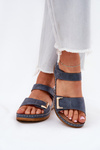 Comfortable Women's Wedge Sandals Blue Sadevale