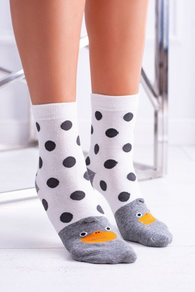 Women's Dotted Socks with Duckie