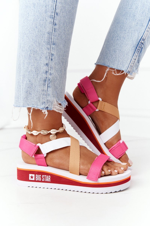 Foam Wedge Sandals Big Star HH274A083 Pink
