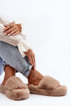 Women's Furry Slippers Beige Biella
