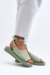 Comfortable Women's Platform Sandals Green Rubie