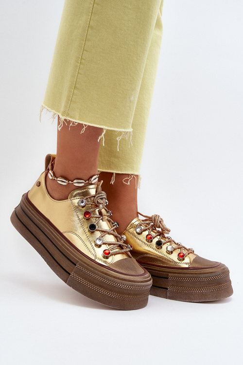 Women's Platform Sneakers GOE NN2N4055 Gold