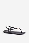 Sandały Japonki Damskie Płaskie Czarne 83507 Ipanema Class Blown Up Sandal Fem