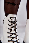 Women's Lacquered Boots Lace-up Workers White Conny