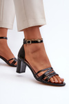 Black Sandals with Straps Enitia