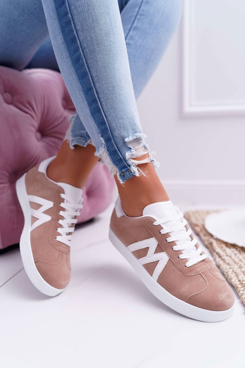 Sporty Women's Shoes Camel Sheia