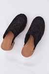 Damskie Klapki Szydełkowe Na Obcasie Czarne Senevia