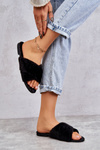 Women's Flat Heels With Fur Black Lussie