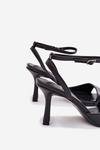 Women's High Heel Sandals Eco Leather Black Brisora