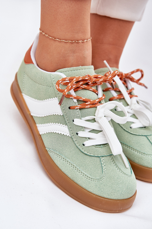 Low Women's Sneakers With Double Lacing Green Ventus