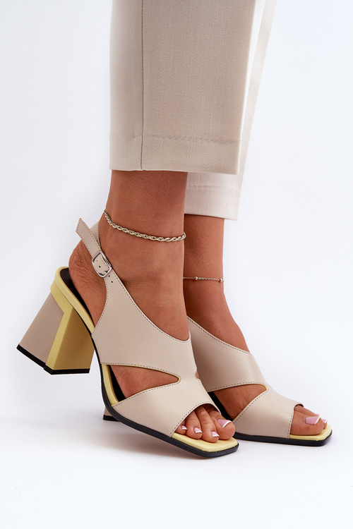 Women's Sandals on Wedge Beige D&A MR38-153