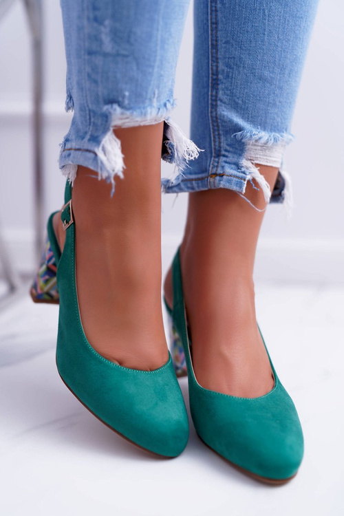 Sergio Leone SK788 Green Lati Women's Galanter Stiletto pumps