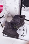 Children's Snow Boots Insulated With Fur Suede Grey Amelia