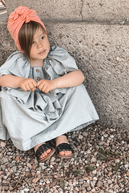 Children's Braided Sandals Black Bailly