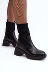 Women's Boots With Massive Heel And Sock Black Briogen