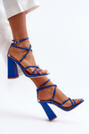 Fashionable High Heel Sandals Blue Josette