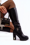 Classic Leather Boots On A Bar Black Kornelli