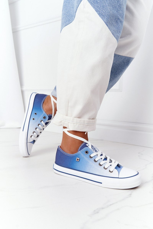 Trampki Wiązane Ombre BIG STAR Granatowe HH274129