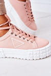 Damskie Tenisówki Na Platformie Różowe Big City Life