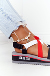 Foam Wedge Sandals Big Star HH274A082 Red-White