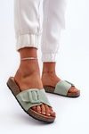 Women's Slippers with Buckle Eco Suede Mint Laeltia