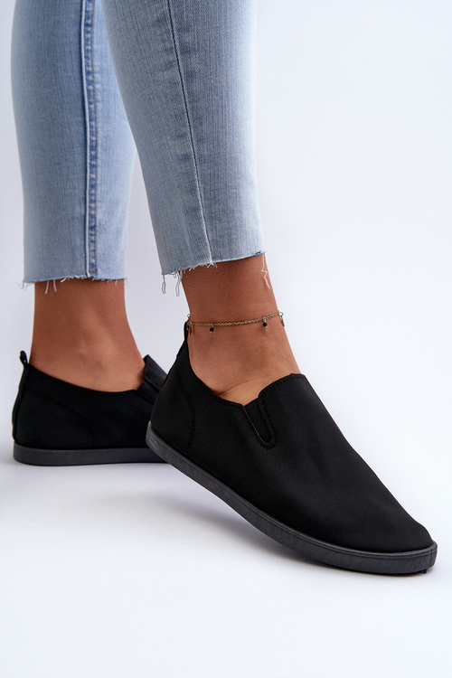 Women's Slip-On Black Trainers Sneakers Lovinia
