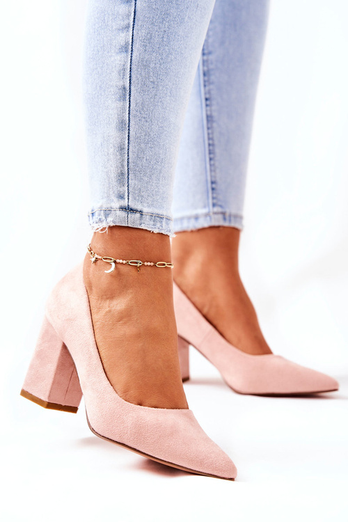 Women's Stiletto pumps Suede Pink Florena