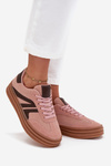 Damskie Sneakersy Sztruksowe Platforma Różowe Skye