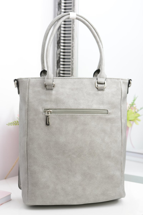Monnari Grey Classic Urban Bag with Rivets
