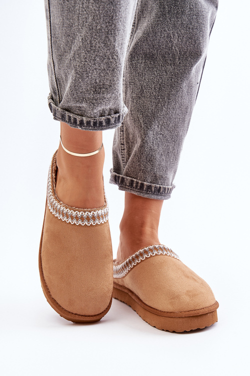 Kapcie Damskie Z Haftem Camel Inblu FX000021