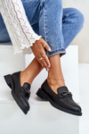 Women's Moccasins Made Of Natural Leather Vinceza 62181 Black