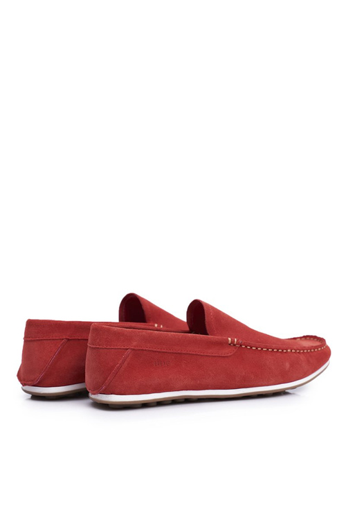 Men's GOE Red Nubuck Moccasins FF1N3055