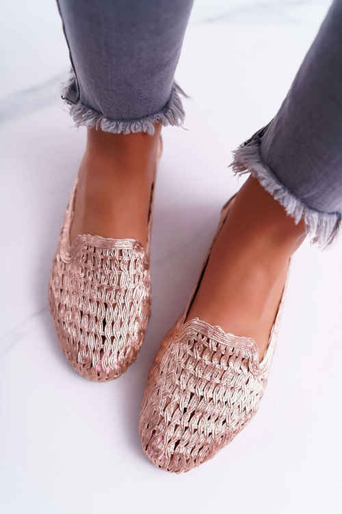 Women's Lu Boo Braided Ballerinas Rose Gold 4Ever